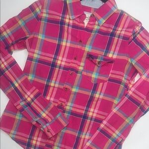 Abercrombie & Fitch Kids Pink Plaid Button-Down Shirt
